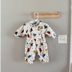 6/9M vintage corduroy dinosaur jumpsuit